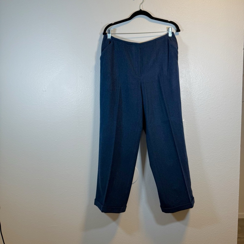 Jones New York Navy Blue Wool Lined Dress Pants Trousers Slacks Size 12